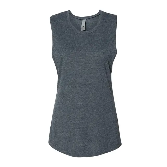 Customizable Next Level Women’s Festival Muscle Tank 5013 Antique Denim Front