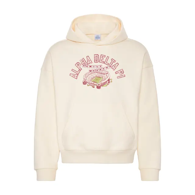 Alpha Delta Pi Stadium Illustration Parents Weekend Hoodie 2