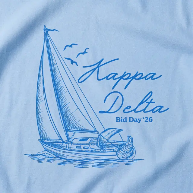 Kappa Delta Sailboat Illustration Rush Tank