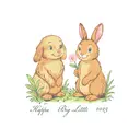 Kappa Kappa Gamma Cute Bunny Illustration Big Little Tank