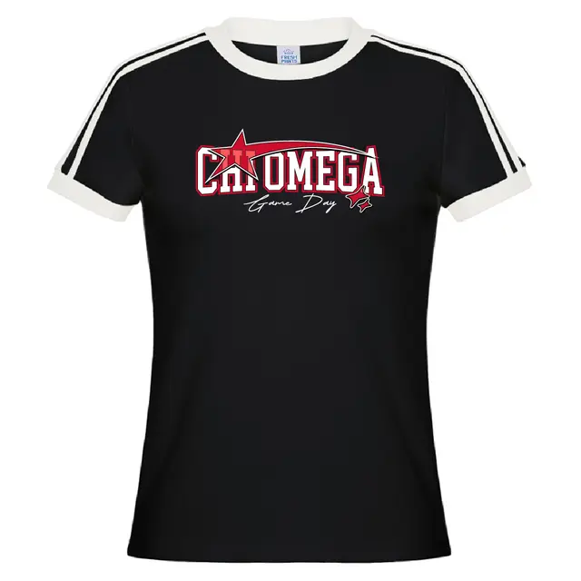 Chi Omega Bold Star Design Game Day Shirt 2