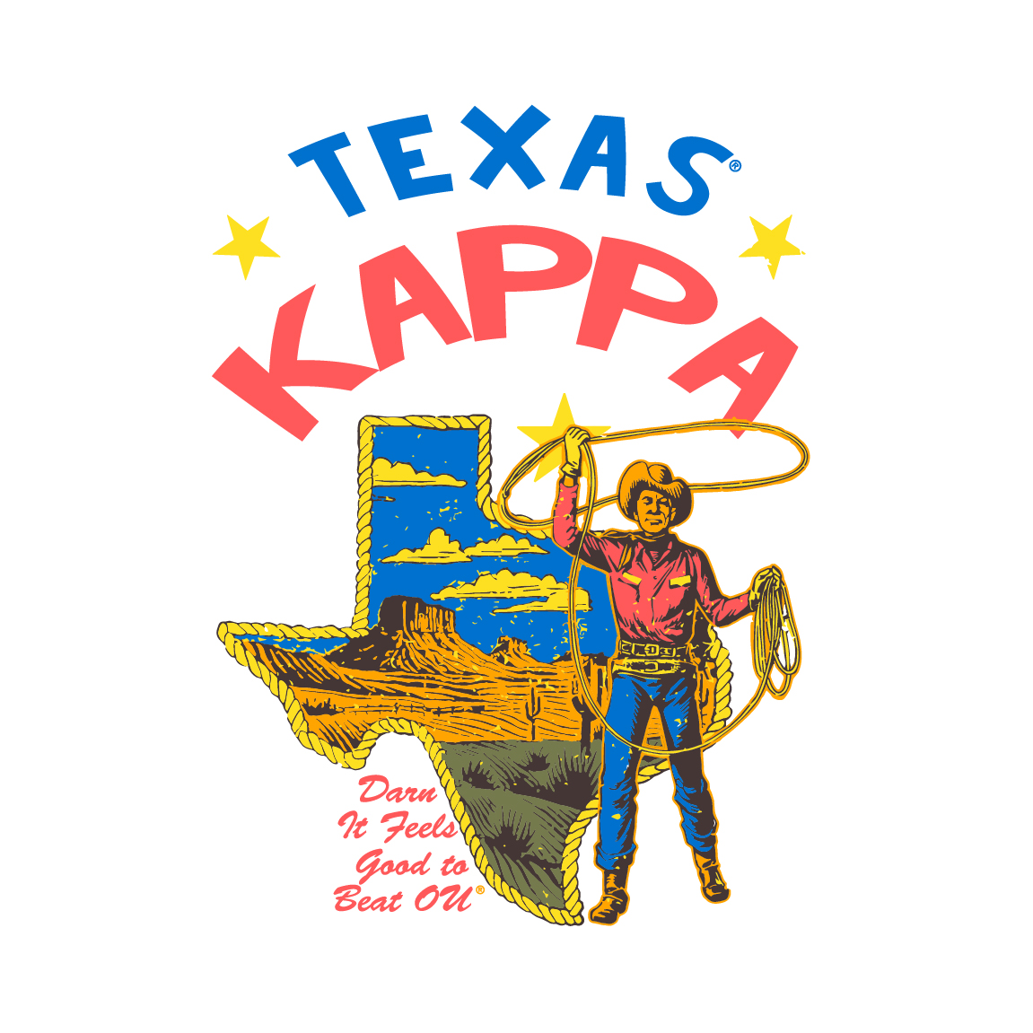 Kappa Kappa Gamma Texas Cowboy Game Day Shirt | Fresh Prints