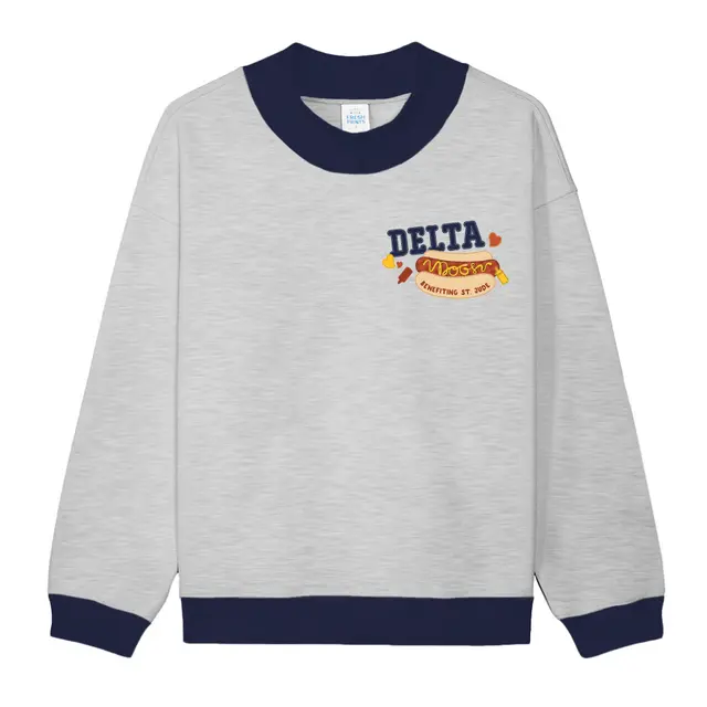 Delta Delta Delta Hot Dog Philanthropy Sweater 2