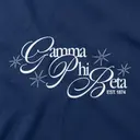 Gamma Phi Beta Curved Script Stars PR Shirt