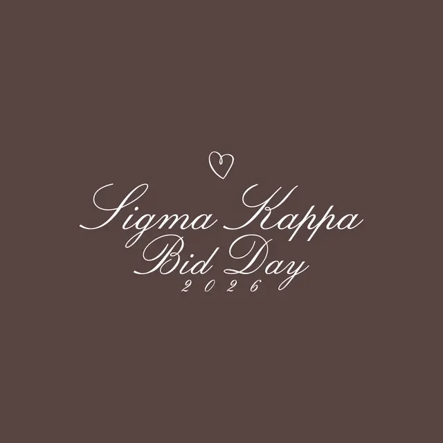 Sigma Kappa Elegant Script with Heart Bid Day Hoodie