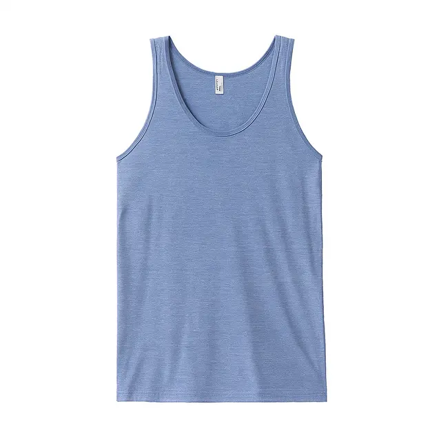 Los Angeles Apparel Tri Blend Tank 3.7oz Athletic Blue Front
