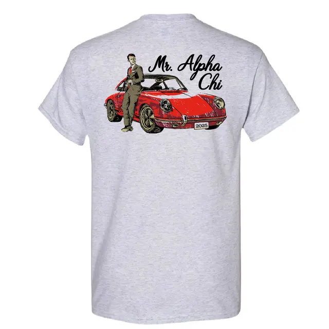 Mr Alpha Chi Red Car Date Parties Shirt 2