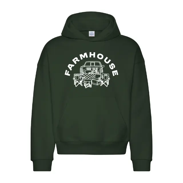 FarmHouse Retro Truck Game Day Hoodie 2