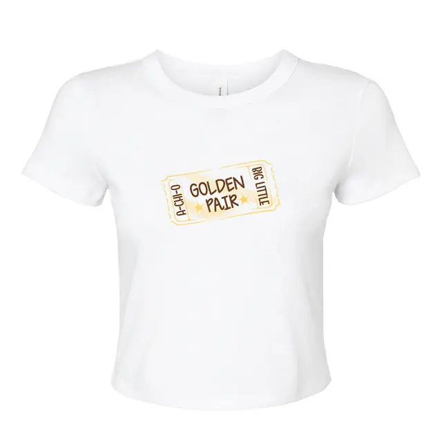 Alpha Chi Omega Golden Ticket Design Big Little Reveal Shirt 2