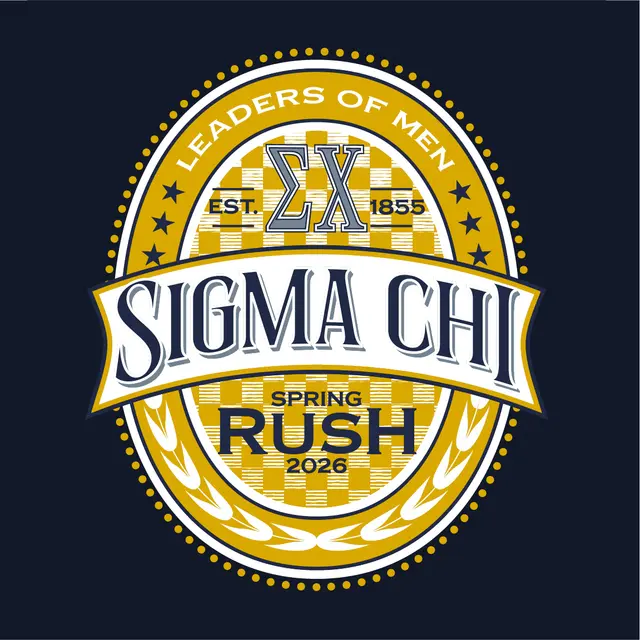 Sigma Chi Bold Crest with Checkerboard Rush Shirt