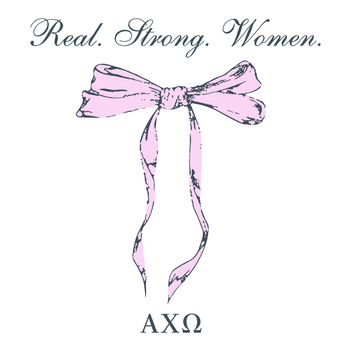 Hand Drawn Coquette Pastel Pink Ribbon PR Crop Top Alpha Chi Omega ...