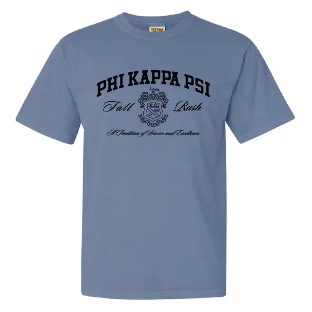 Phi Kappa Psi Crest with Script Rush Shirt-2