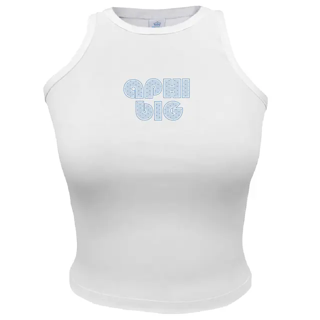 Alpha Phi Heart Pattern Big Little Reveal Tank 2