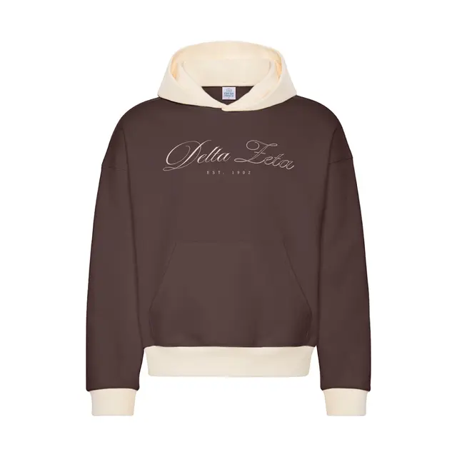 Delta Zeta Scripted Lettering PR Hoodie 2