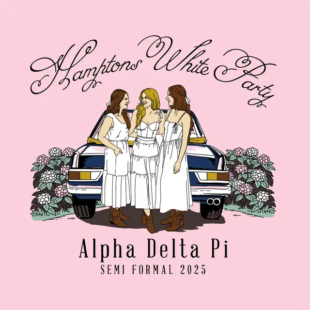 Alpha Delta Pi Car and Florals Semi Formal Shirt