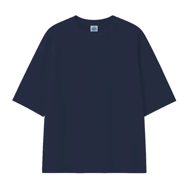 Fresh Prints Beckham Varsity Shirt Navy mto Front