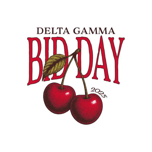 Delta Gamma Cherry Illustration Bid Day Shirt
