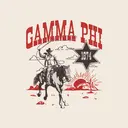 Gamma Phi Beta Cowboy Graphic PR Crewneck