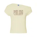 Phi Sigma Sigma Houndstooth Text Big Little Reveal Shirt 2