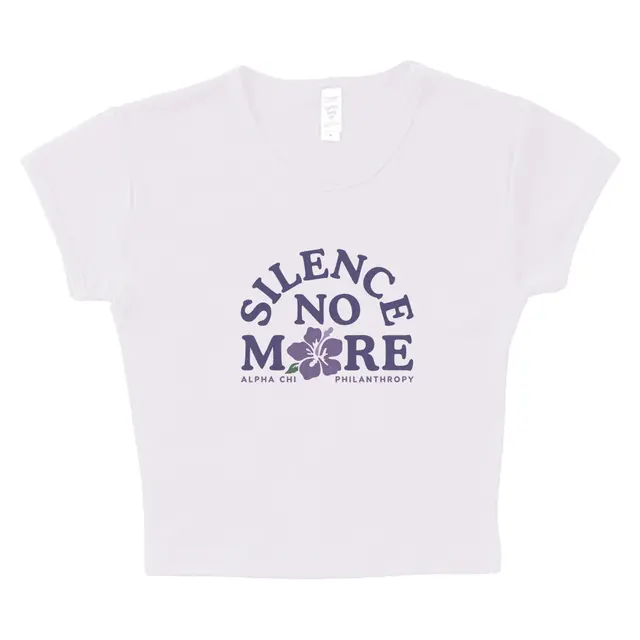 Alpha Chi Omega Hibiscus Text Philanthropy Shirt 2