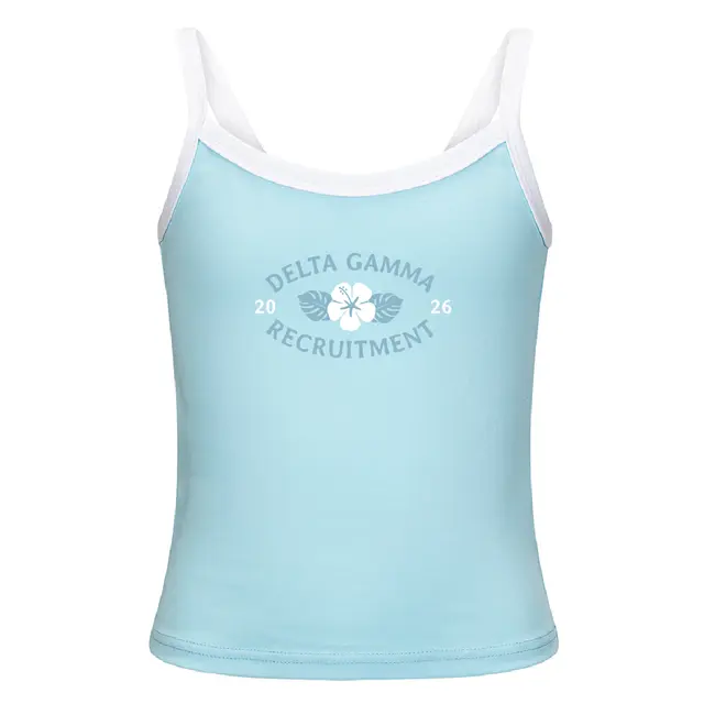 Delta Gamma Hibiscus Flower Design Recruitment Tank 2