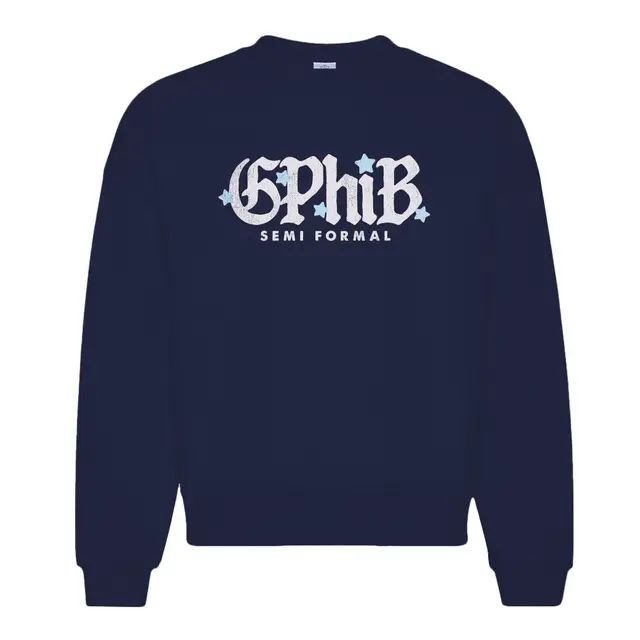 Gamma Phi Beta Flowing Script Stars Semi Formal Sweater 2