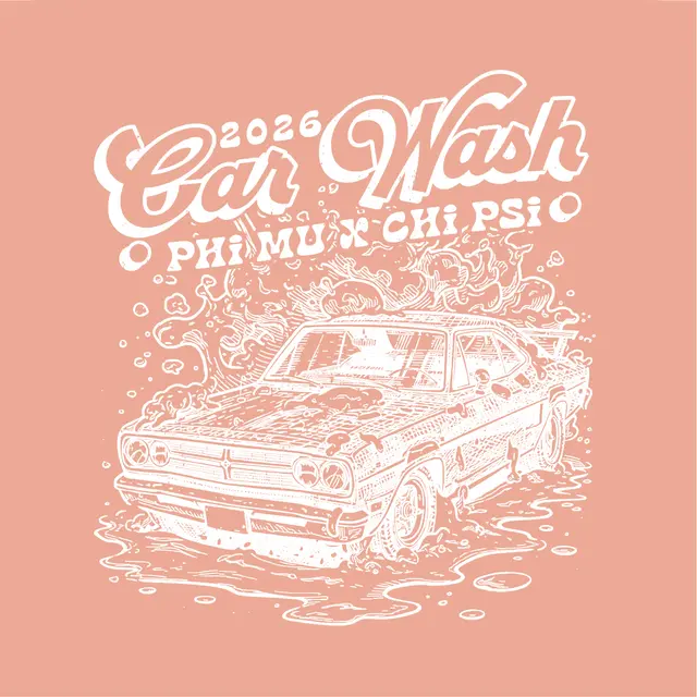 Phi Mu Classic Car Graphic Philanthropy Shirt