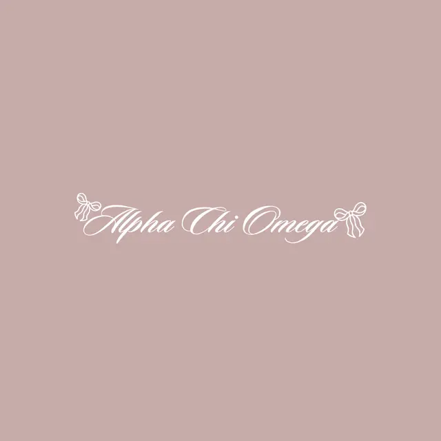 Alpha Chi Omega Script Bow Accent PR Tank