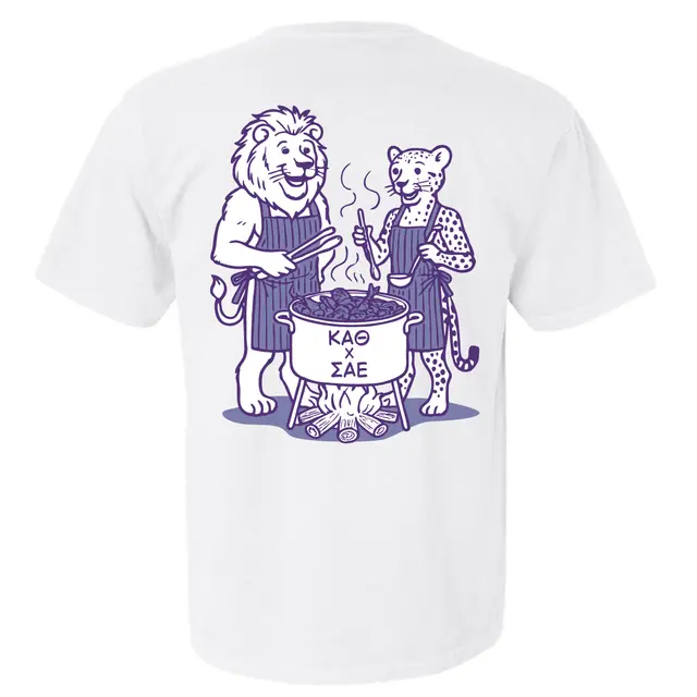 Kappa Alpha Theta Whimsical Lion and Leopard Philanthropy Shirt 2
