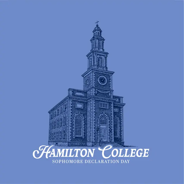 Hamilton College Building Sketch Sophomore Day Hoodie