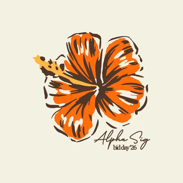 Alpha Sigma Alpha Bold Hibiscus Bid Day Tank