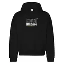 LGBTQ+ Alliance Bold Text with Rainbow Stripe PR Hoodie 2