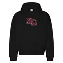 Chi Omega Red Zebra Print and Stars PR Hoodie 2