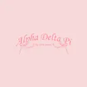 Alpha Delta Pi Ribbon Text Big Little Reveal Tank