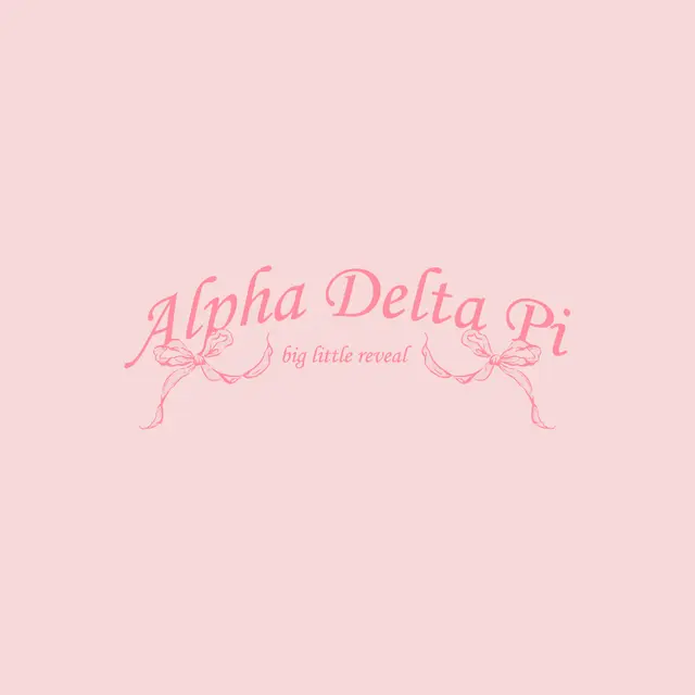 Alpha Delta Pi Ribbon Text Big Little Reveal Tank