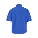 Adidas Adidas Men's Quarter-Zip Short-Sleeve Jacket Royal Blue White Back