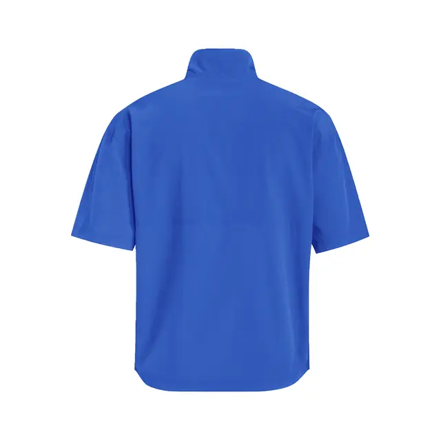 Adidas Adidas Men's Quarter-Zip Short-Sleeve Jacket Royal Blue White Back