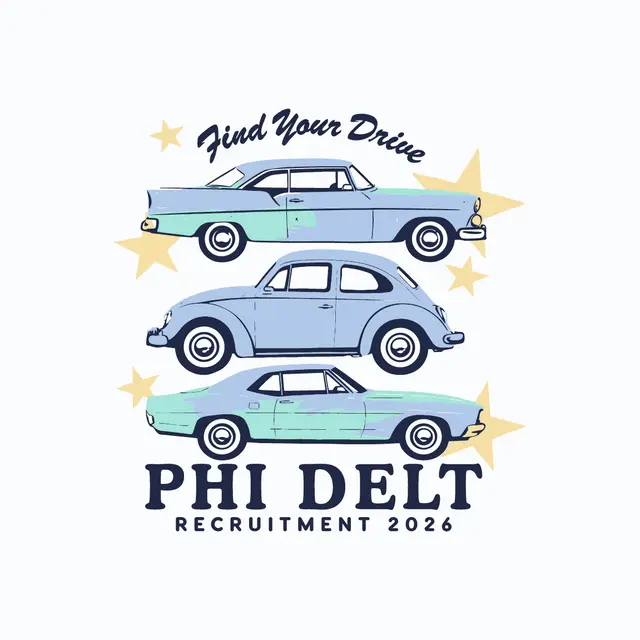 Phi Delta Theta Vintage Cars Recruitment Shirt