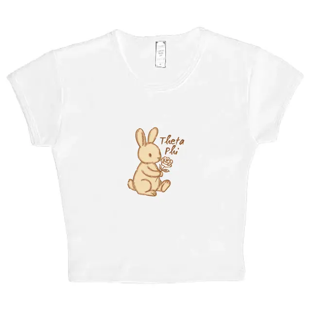 Theta Phi Bunny with Rose Illustration PR Shirt 2
