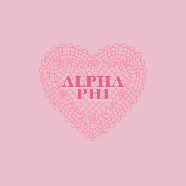 Alpha Phi Lace Heart with Floral Pattern PR Shirt