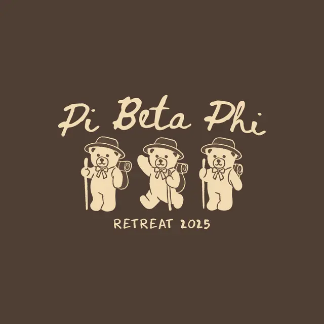 Pi Beta Phi Cute Hiking Bears Retreat Shirt