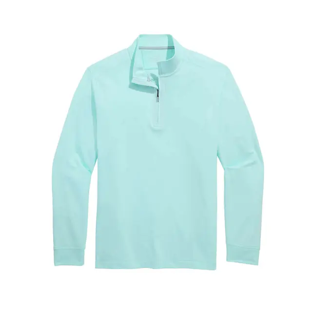 Vineyard Vines Men's Performance Club Quarter-Zip Crystal Blue Front