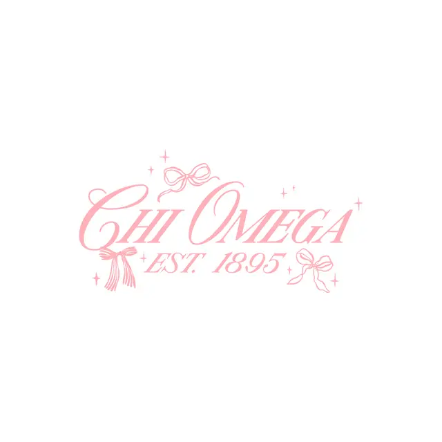 Chi Omega Pink Bow and Sparkle PR Shirt