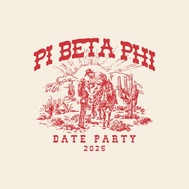 Pi Beta Phi Romantic Cowboy Sunset Date Party Hoodie
