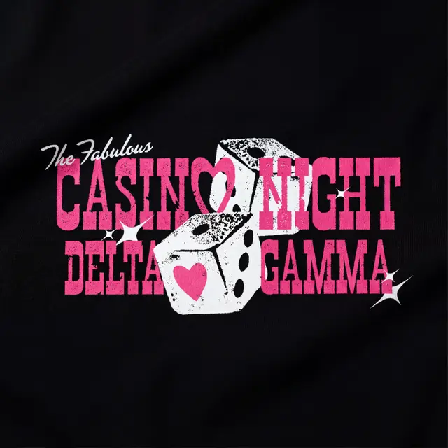 Delta Gamma Heart Dice Casual Night Shirt