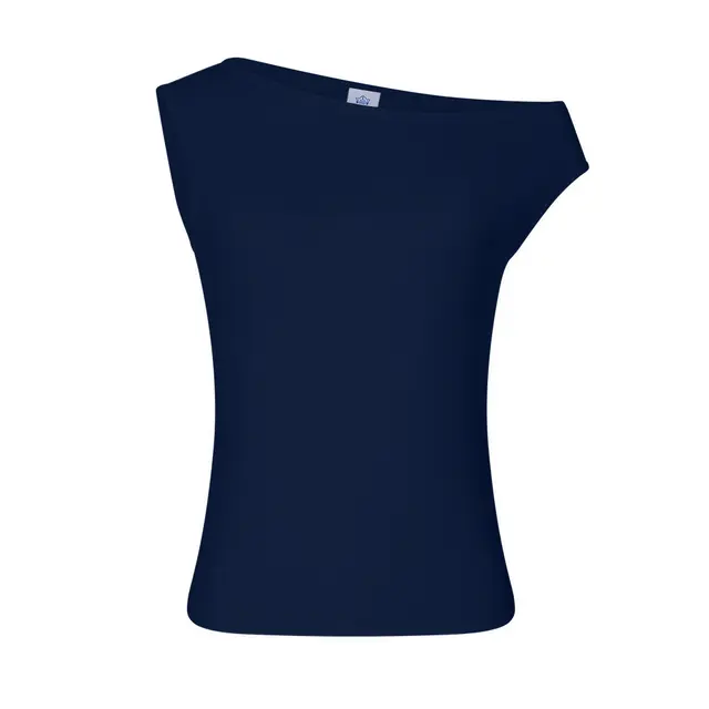 Off Shoulder Tank Navy Front