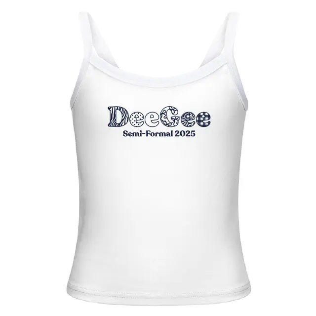 Delta Gamma Pattern Text Semi Formal Tank 2