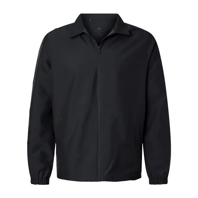 Adidas Men's Lifestyle Full-Zip Jacket Black Front