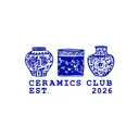 Ceramics Club Blue Pottery Illustrations PR Hoodie
