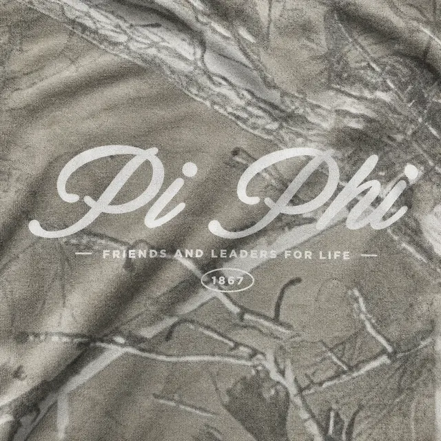 Pi Beta Phi Elegant Script with Camo PR Hoodie